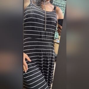 Black and White Striped Dress